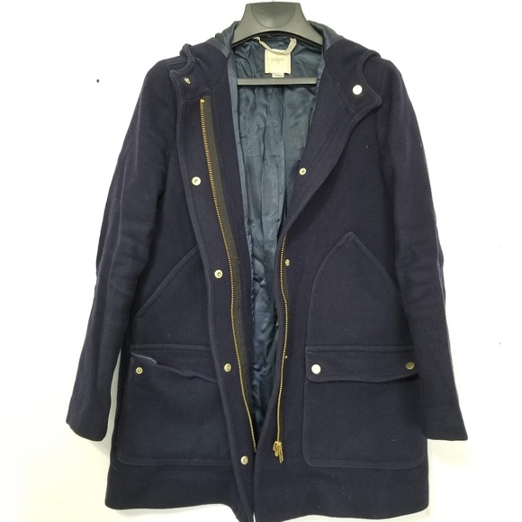 J. Crew Jackets & Blazers - J. Crew size 6 Navy Blue Wool Coat
